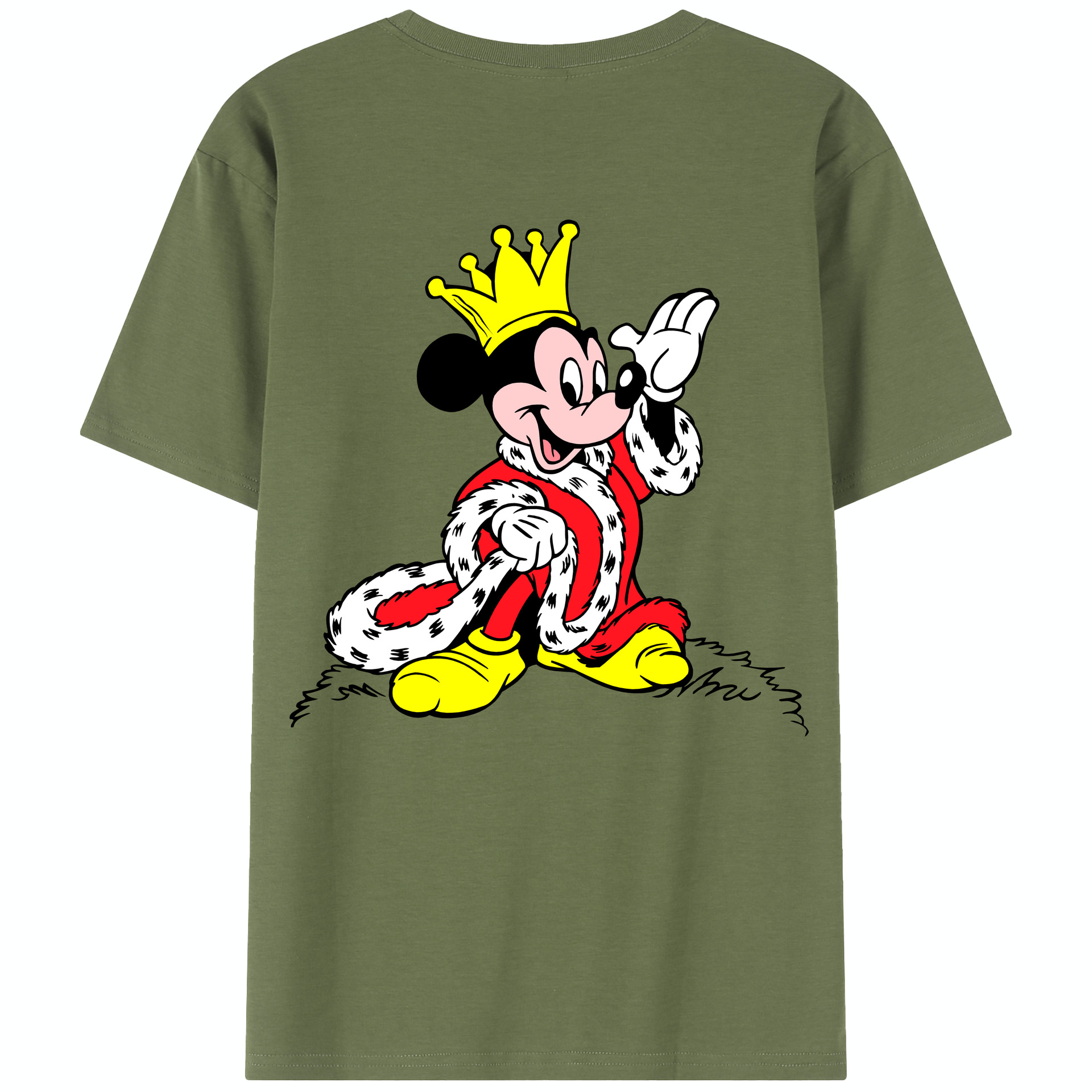 （画像用） ミッキーマウス Mickey Mouse 綿100％半袖Tシャツ（背面プリント）